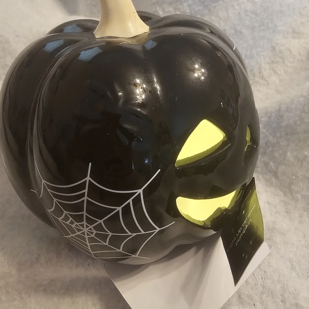 Target DISCONTINUED Halloween Black Spider Jack o' Lantern Pumpkin Light